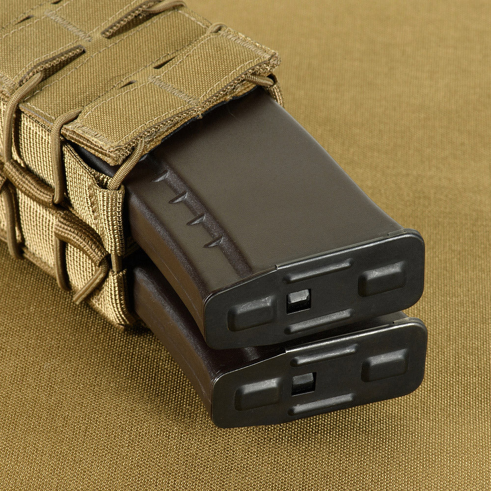 Portmagazie Dublă Deschisă M-Tac AK Laser Cut - Coyote