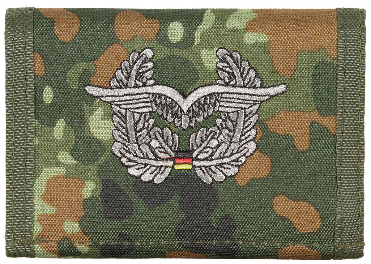 Portofel BW "Luftwaffe" Flecktarn MFH - Închidere Velcro, Compartimente Multiple
