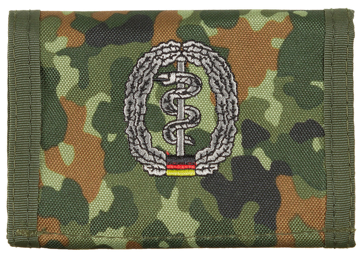 Portofel BW Sanitäter Flecktarn MFH - Închidere Velcro, Multiple Compartimente