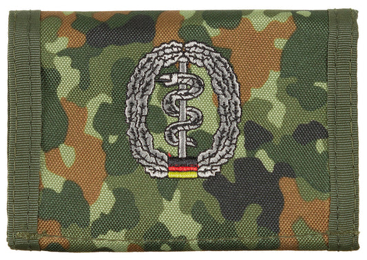 Portofel BW Sanitäter Flecktarn MFH - Închidere Velcro, Multiple Compartimente