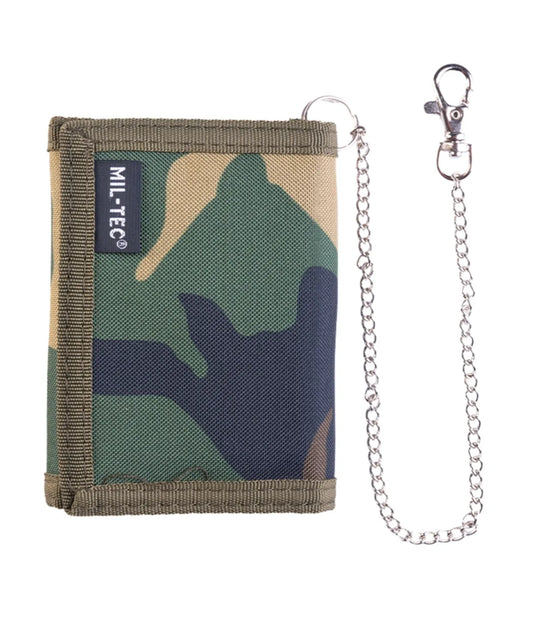 Portofel Cu Lant Camuflaj Woodland