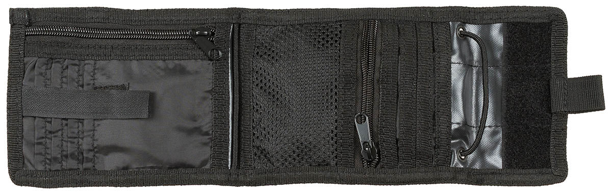 Portofel de Gât Brustbeutel Negru MFH - Sistem Velcro, Fereastră ID