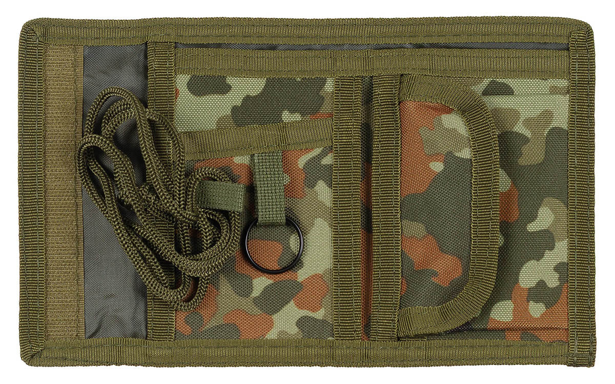 Portofele Portofel Tactic Flecktarn Camo BW MFH - Velcro, Curea Gât