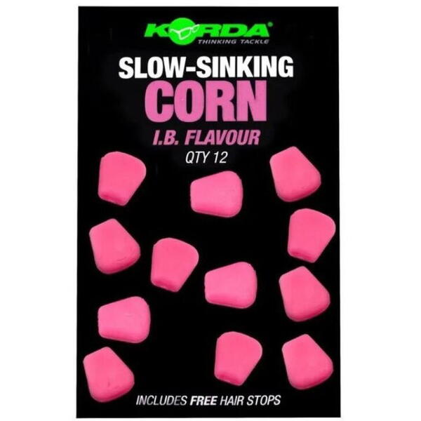 Porumb Artificial Korda Slow Sinking Corn - Pink, Atractiv Pescuit