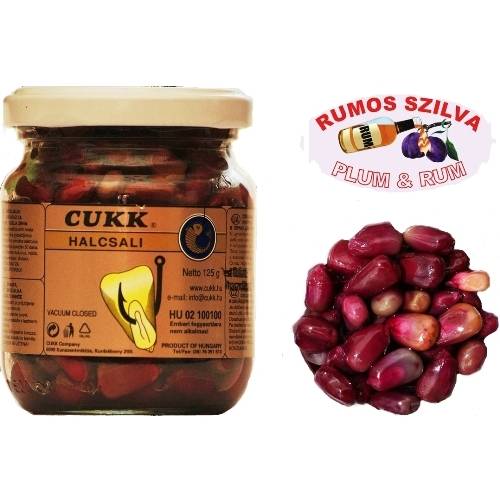 Porumb CUKK Prună și Rom 220ml - Atractivitate Instant, Pescuit Eficient