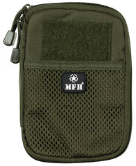 Pouch Documente/Telefon Oliv MFH - Buzunar Transparent, Sistem MOLLE