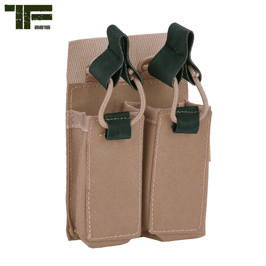 Pouch Dublu Magazii TF-2215 Double Pistol Coyote - Acces Rapid