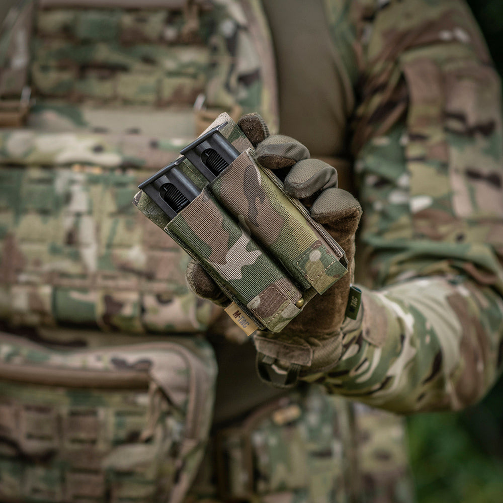 Pouch Dublu Pistol APS M-Tac - Multicam Fixare Rapidă