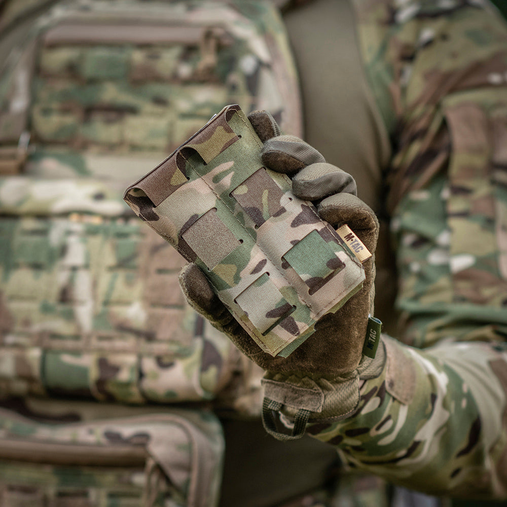 Pouch Dublu Pistol APS M-Tac - Multicam Fixare Rapidă
