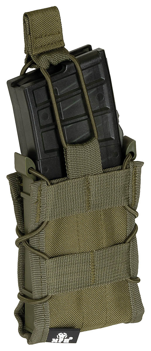 Pouch Magazie Bungee Lock Oliv MFH - Compatibil 5.56, Cadru Rigid