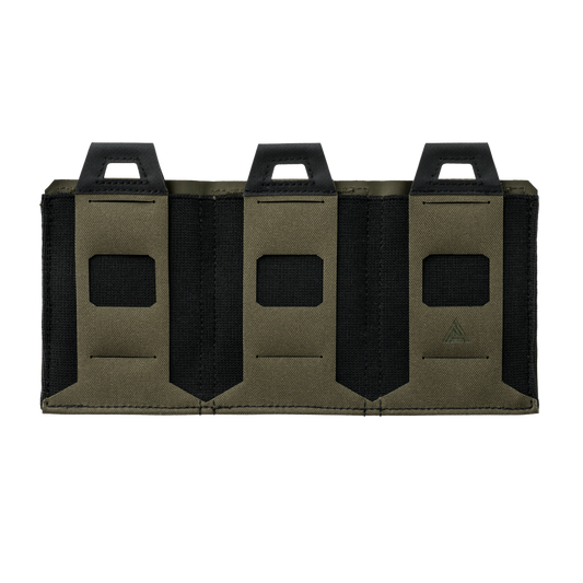 Pouch Încărcătoare Helikon-Tex Triple Flat Elastic Ranger Green MOLLE/PALS