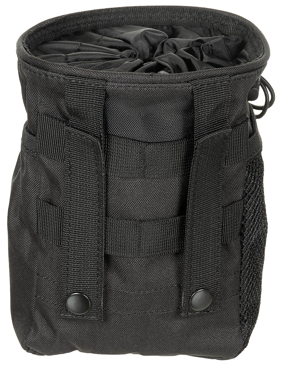 Pouch Recuperare Tuburi MOLLE Negru MFH - Deschidere șnur, 2 Curele MOLLE