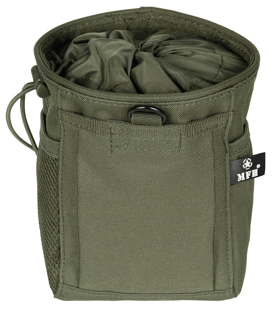 Pouch recuperare tuburi MOLLE Verde Olive MFH - Prindere MOLLE, Deschidere șnur