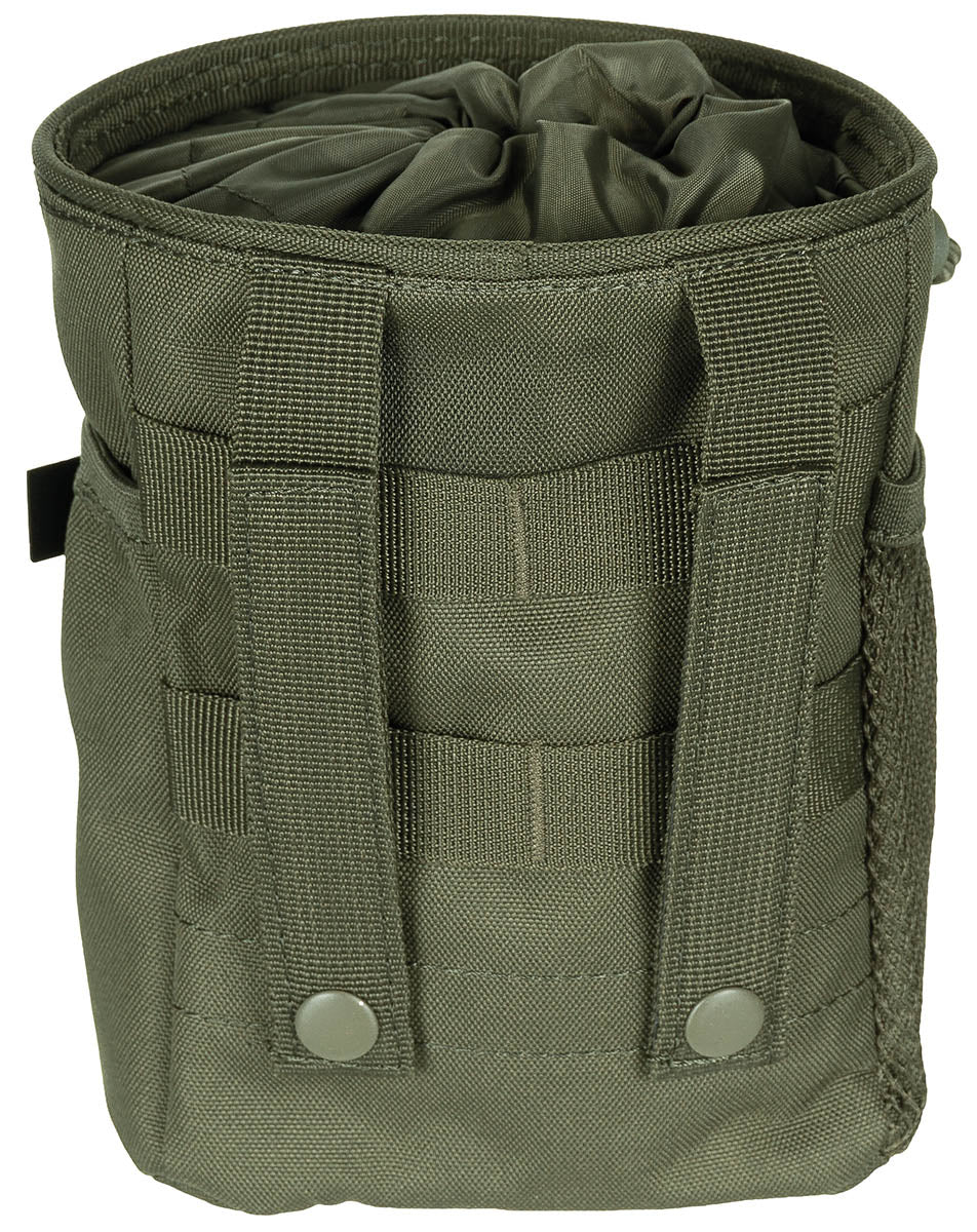 Pouch recuperare tuburi MOLLE Verde Olive MFH - Prindere MOLLE, Deschidere șnur