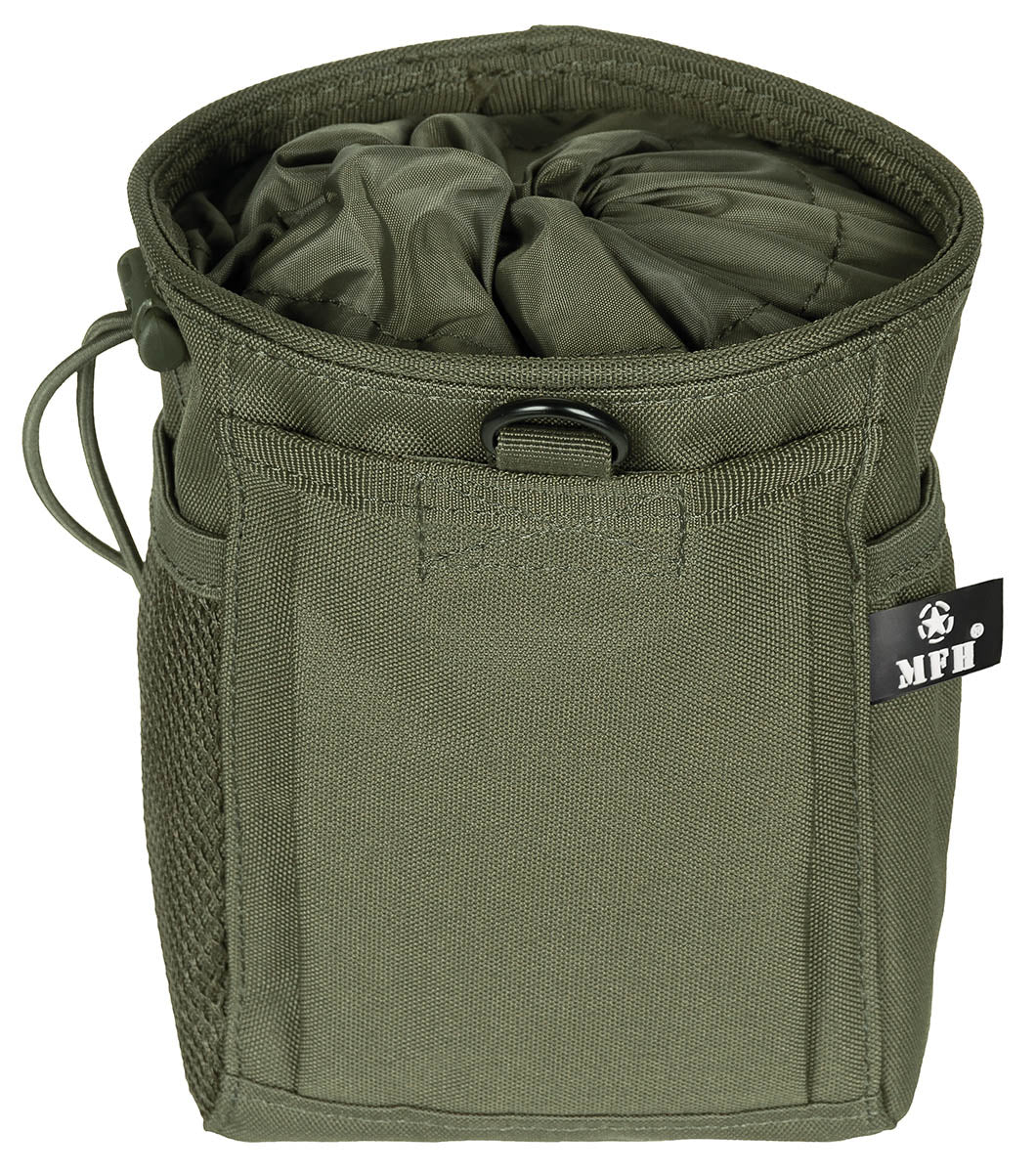 Pouch recuperare tuburi MOLLE Verde Olive MFH - Prindere MOLLE, Deschidere șnur