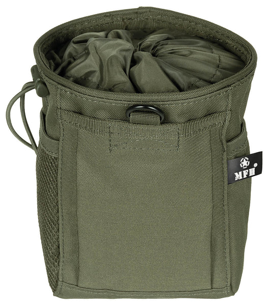Pouch recuperare tuburi MOLLE Verde Olive MFH - Prindere MOLLE, Deschidere șnur