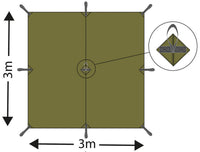 Prelată Tarp Extreme Camuflaj M05 MFH - Ripstop, Impermeabilă