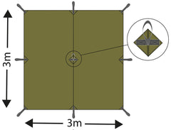 Prelată "Tarp Extreme" Verde Oliv MFH - Rip-Stop, Impermeabilă