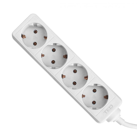 Prelungitor 4 Prize Schuko 1.5m TED Electric - 2300W, Alb - 2