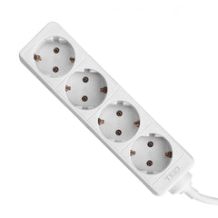 Prelungitor 4 Prize Schuko 1.5m TED Electric - 2300W, Alb - 2