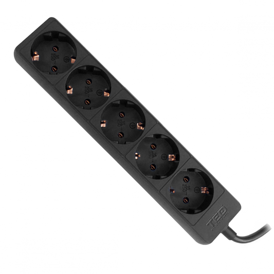 Prelungitor 5 Schuko 3m TED Electric - 3680W, Cablu 3x1.5mm Negru - 2