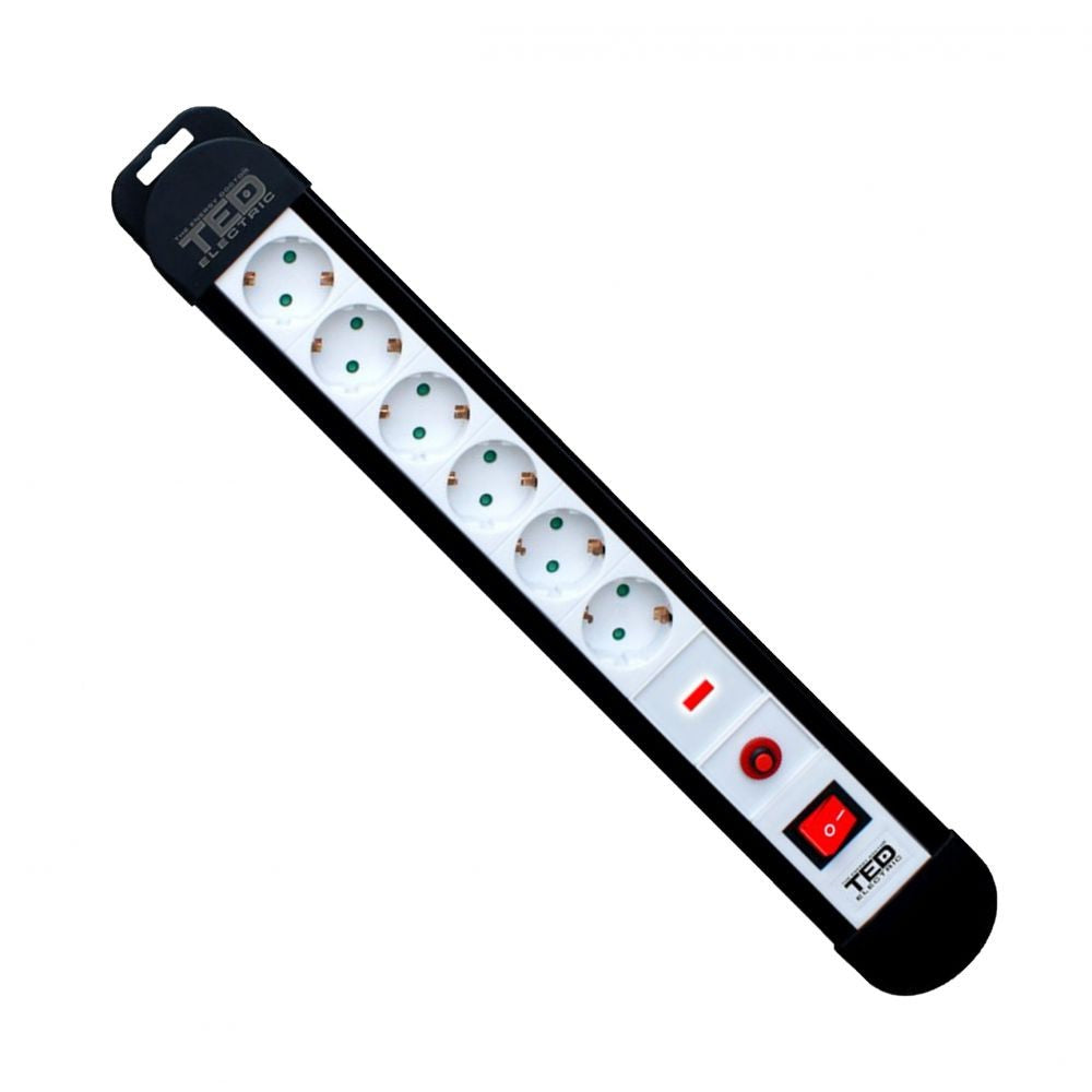Prelungitor 6 Prize Schuko 10m TED Electric - Protecție, 3680W - 2