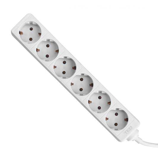 Prelungitor 6 Schuko, 5m, 3x1.5mm TED Electric - Putere 3680W, Alb - 2
