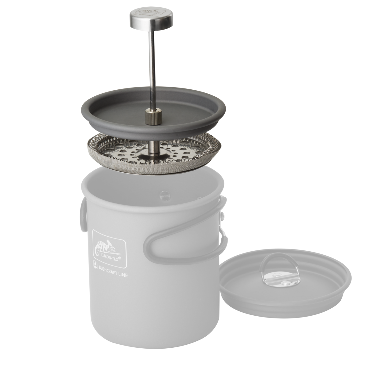 Presă de cafea Helikon-Tex cu filtru dublu, compactă
