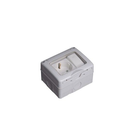 Priză Schuko cu Capac + Întrerupător IP55 OEM - Protecție Exterior - 2