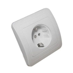 Priză Simplă Schuko Albă OEM OD1001 - Siguranță & Design Modern - 2