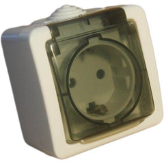 Priza Simplă Schuko cu Capac OEM SPN1501 - Antigron, Protecție Sporită - 2
