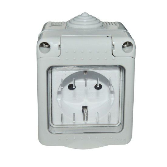 Priză Simplă Schuko IP55 OEM - Cu Capac Protecție, Antigron - 2