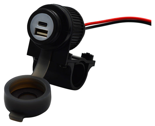 Priză USB Dublă Moto Louis - Încărcare Rapidă QC 3.0