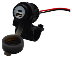 Priză USB Dublă Moto Louis - Încărcare Rapidă QC 3.0