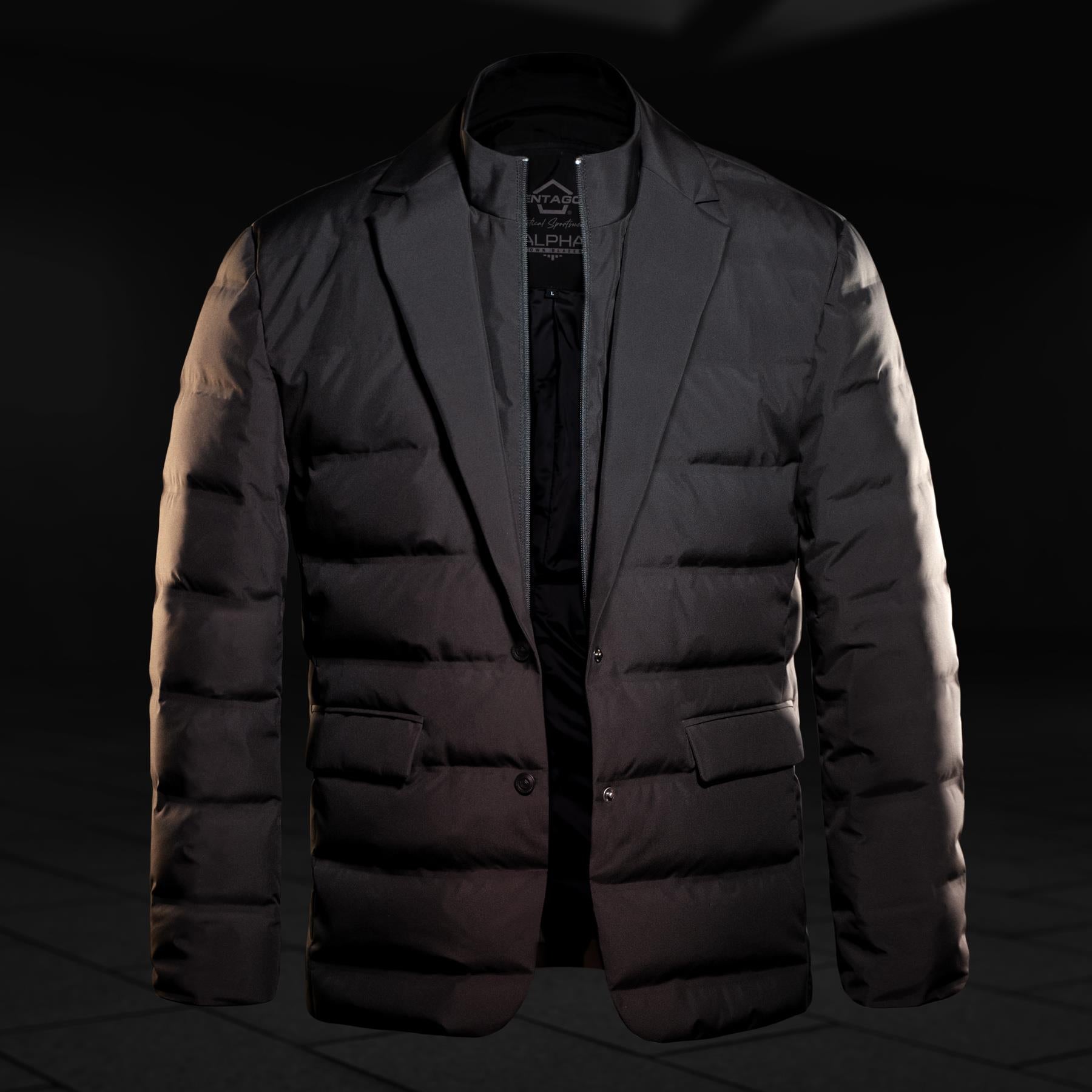 Produs Alpha Down Blazer RAL7013 Pentagon Tactical - Eleganță Discretă și Performanță Adaptabilă