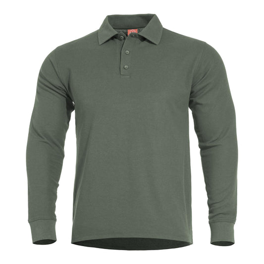 Produs Aniketos Long Polo Camo Green Pentagon Tactical - Performanță și Ventilație Optimă în orice Mediu