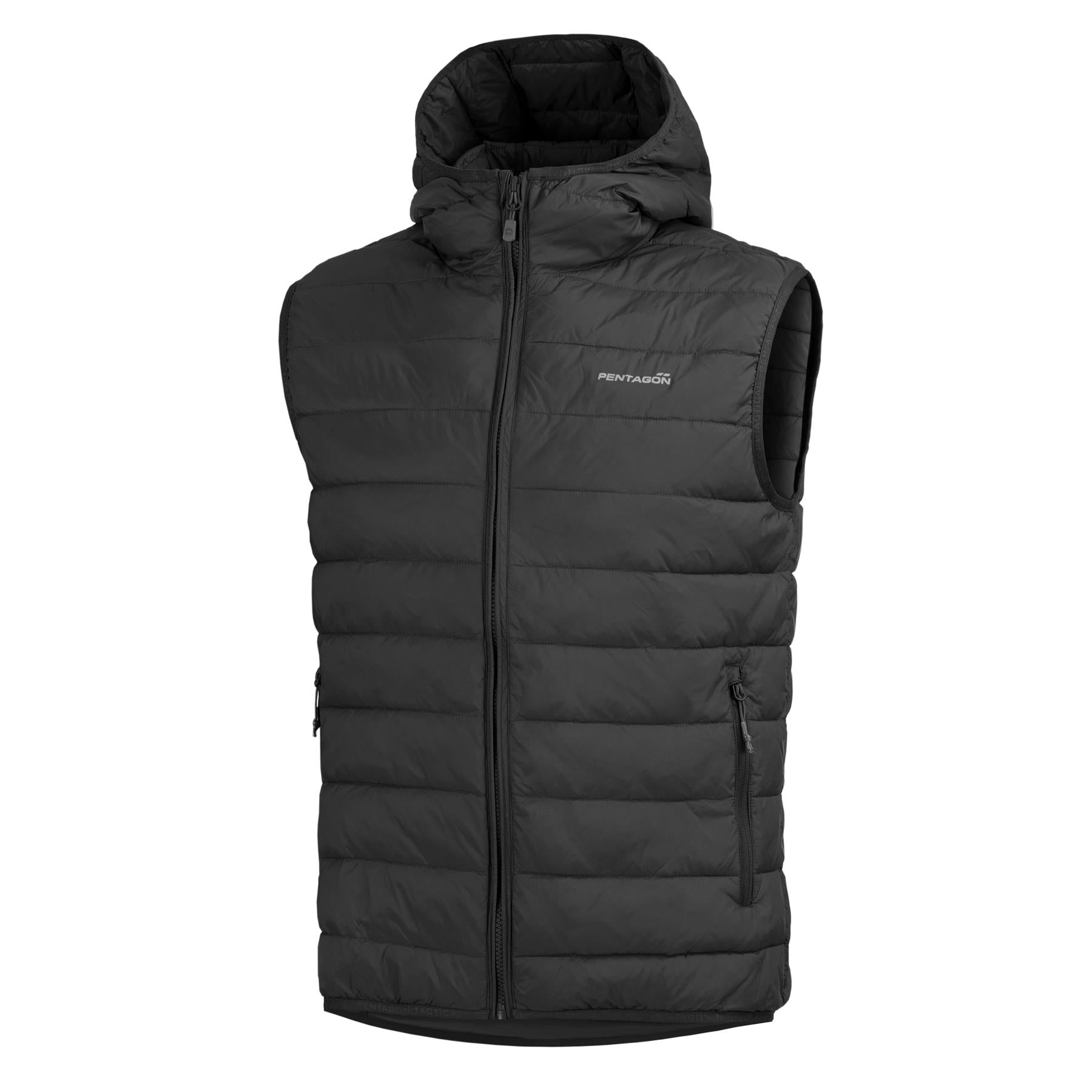 Produs Aurora 2.0 Puffer Hooded Vest Black Pentagon Tactical - Căldură Optimă și Libertate de Mișcare