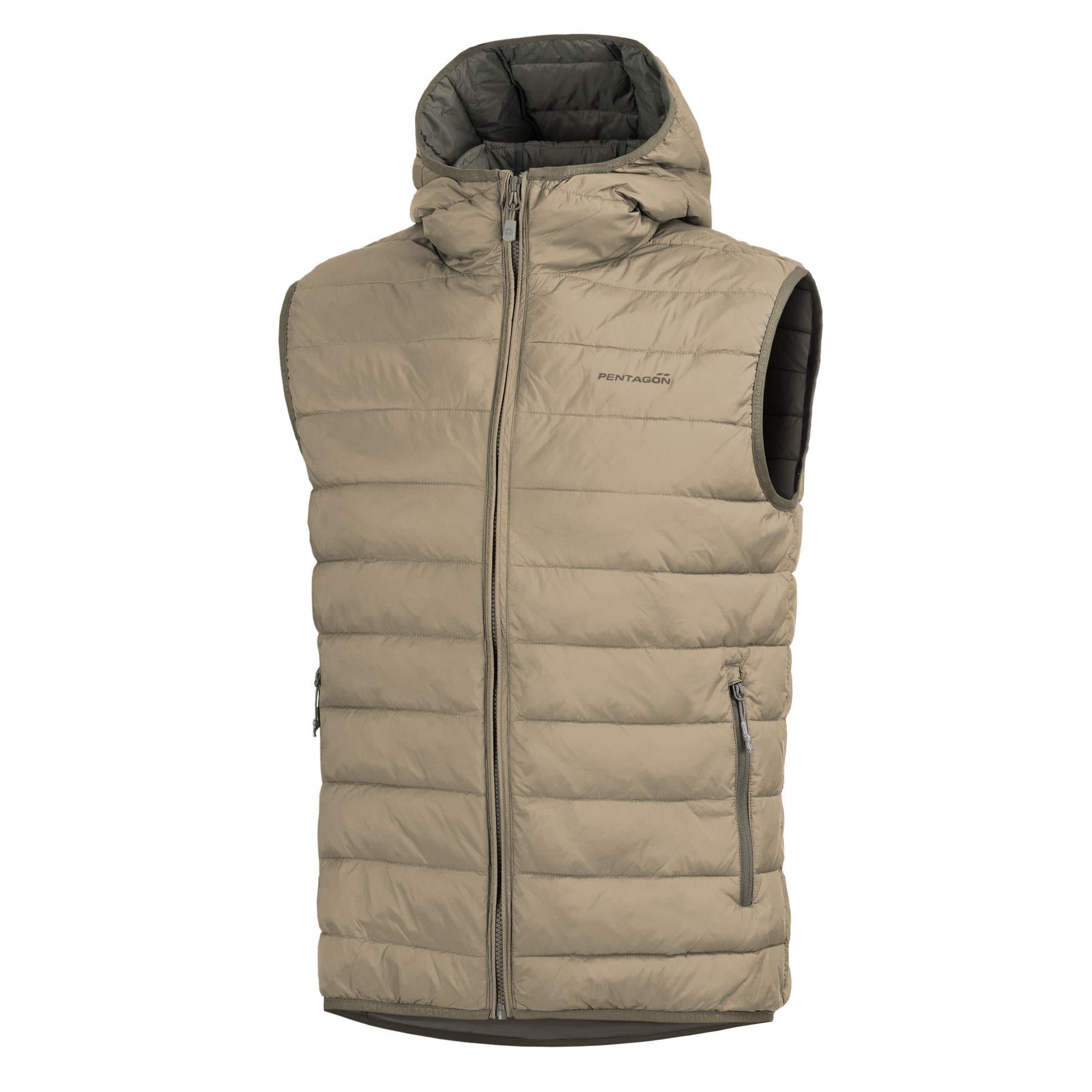 Produs Aurora 2.0 Puffer Hooded Vest Khaki Pentagon Tactical - Căldură Esențială și Libertate de Mișcare