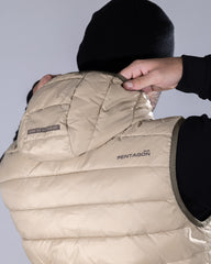 Produs Aurora 2.0 Puffer Hooded Vest Khaki Pentagon Tactical - Căldură Esențială și Libertate de Mișcare