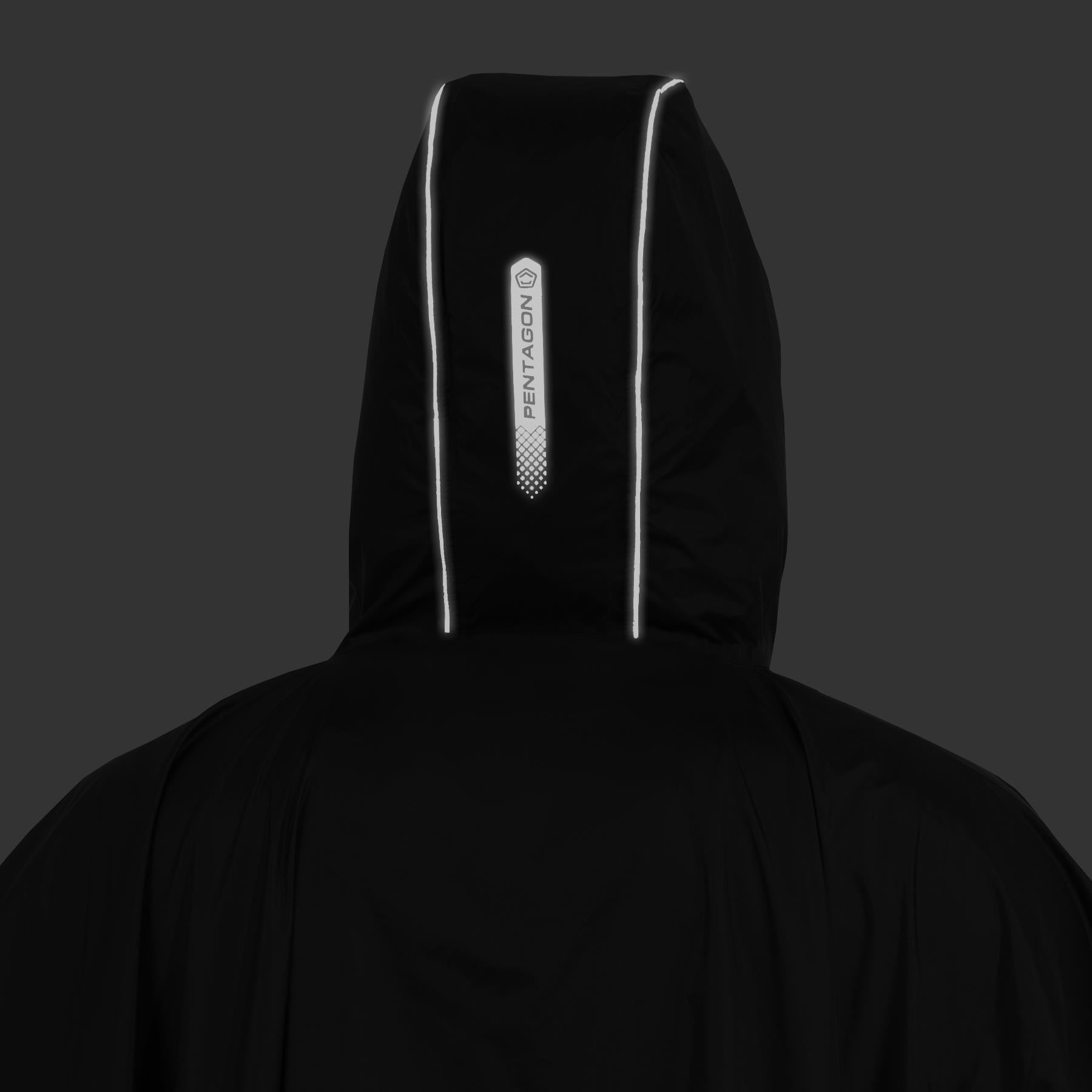 Produs Cloudburst Packable Rain Poncho Black Pentagon Tactical - Protecție Esențială și Portabilitate Maximă