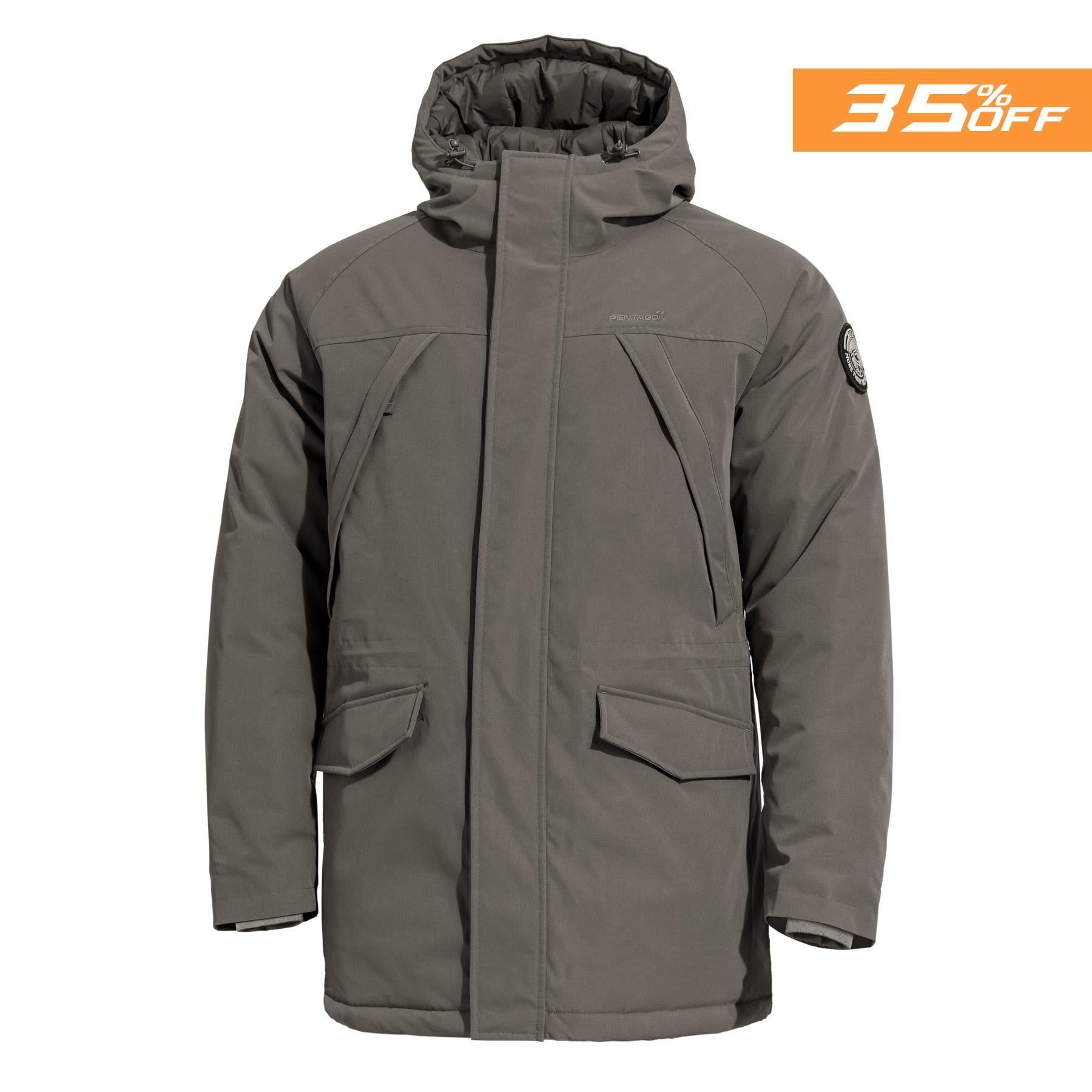 Produs Elements Parka RAL7013 Pentagon Tactical - Căldură Fiabilă și Stil Versatil