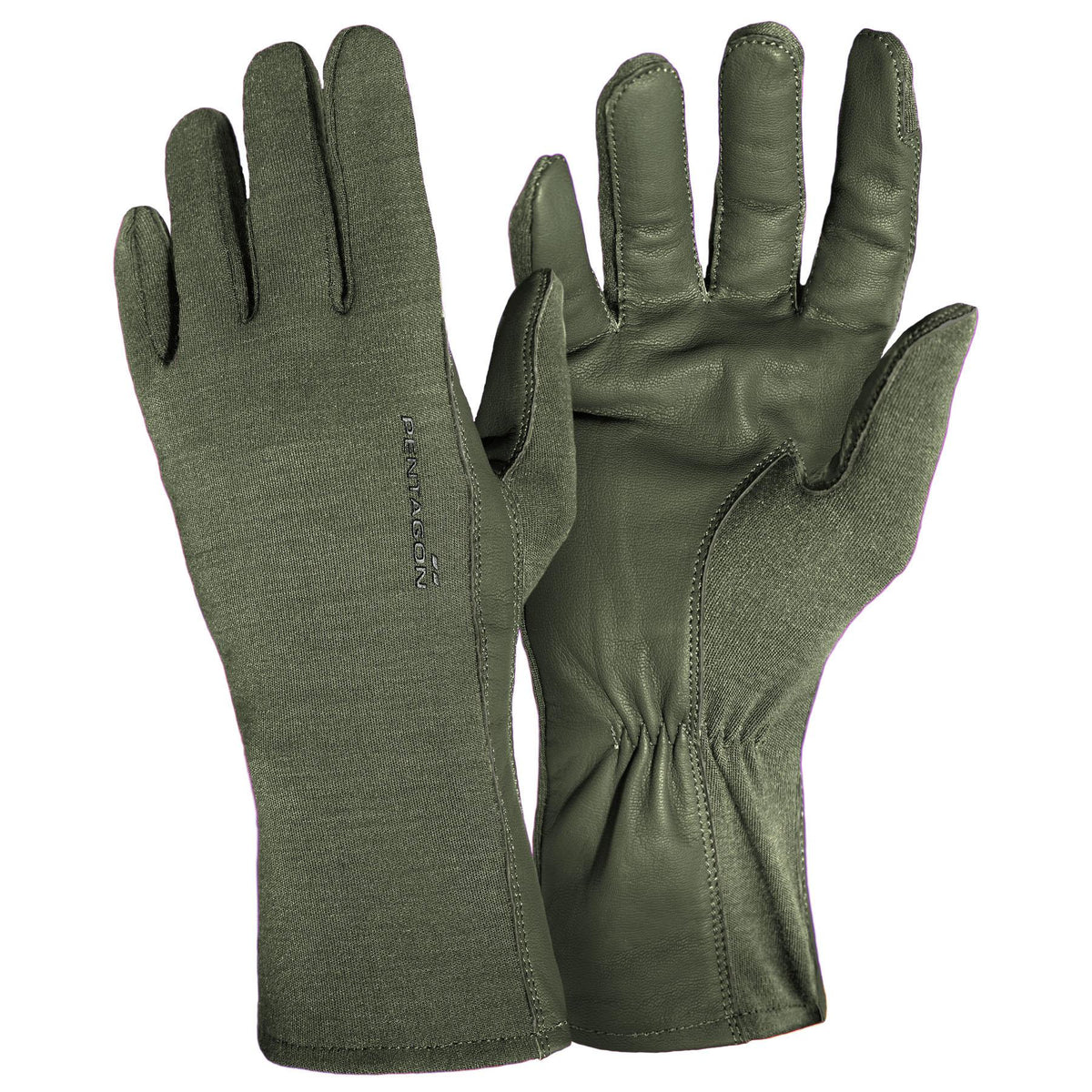 Produs Pilot Nomex® Gloves - Long P20011 Olive Green Pentagon Tactical - Protecție Inerentă și Aderență Superioară