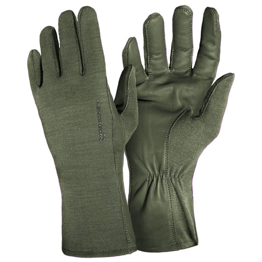 Produs Pilot Nomex® Gloves - Long P20011 Olive Green Pentagon Tactical - Protecție Inerentă și Aderență Superioară