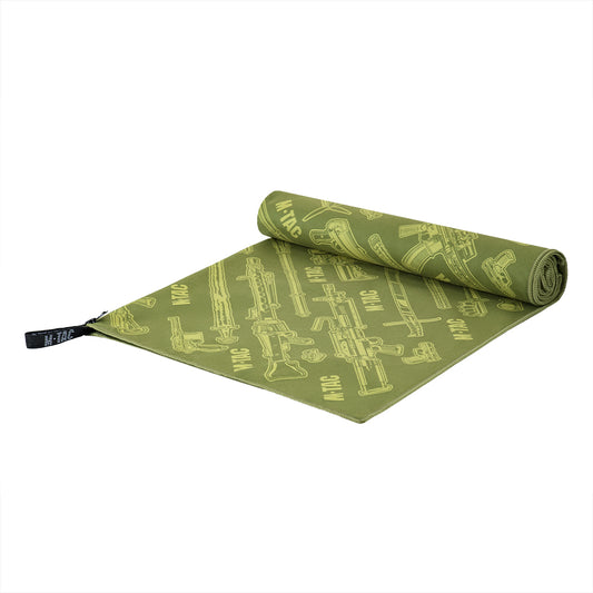 Prosop Microfibră Weapon M-Tac - 150x75 Verde, Uscare Rapidă