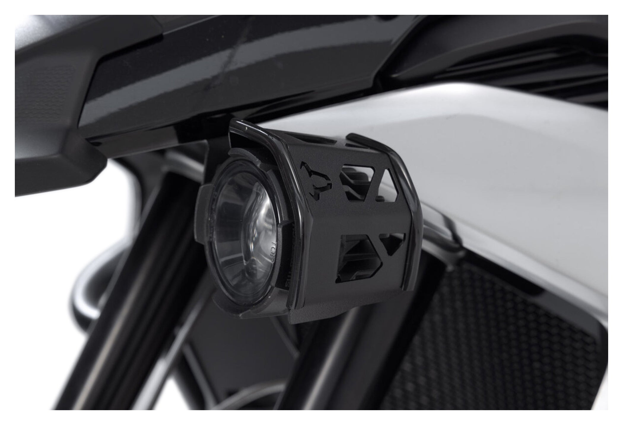 Protecție Faruri EVO SW-MOTECH Negru - Oțel, Adventure
