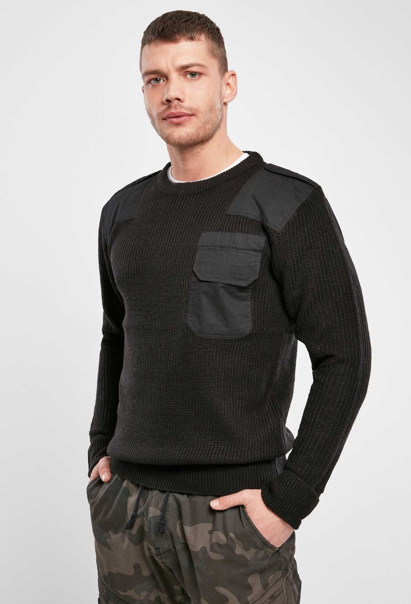 Pulover BW Negru Brandit - Caldura si Rezistenta