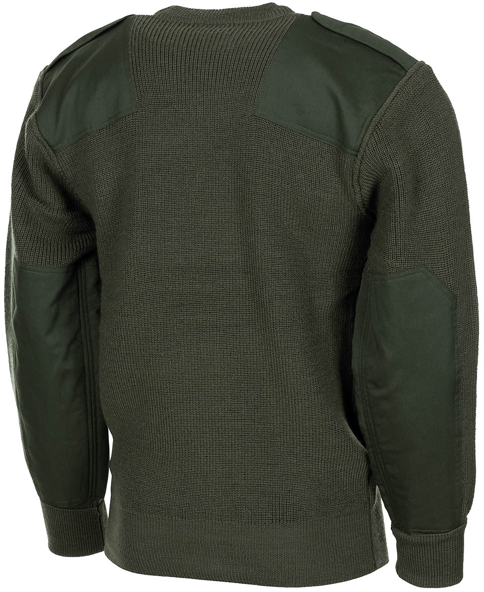 Pulover BW Pullover Oliv MFH - Buzunar Piept, Întărituri Coate
