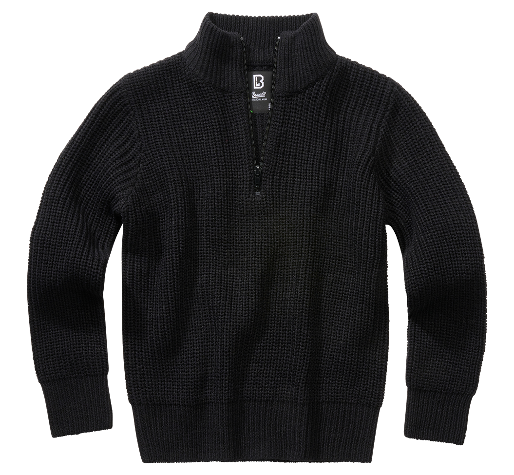 Pulover Marine Troyer Negru Copii Brandit - Calitate Premium