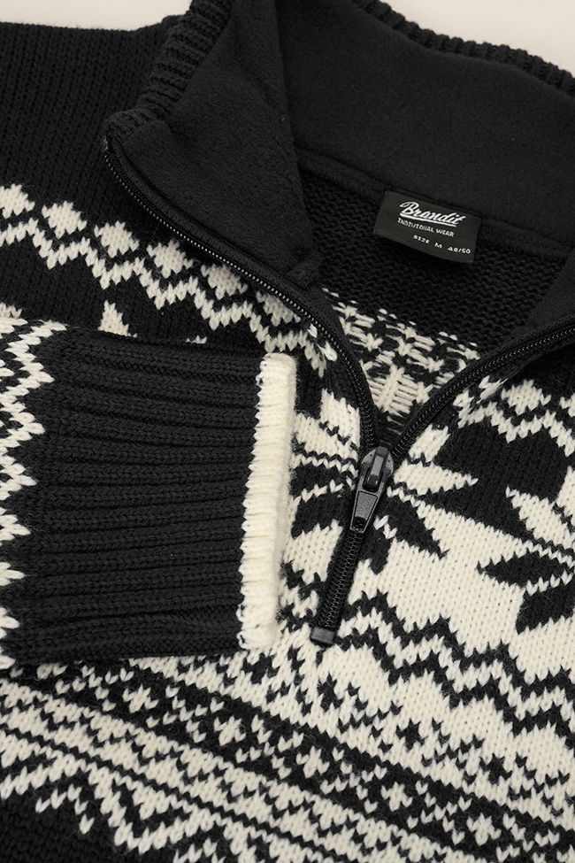 Pulover Norvegian Negru Brandit - Caldura Esentiala