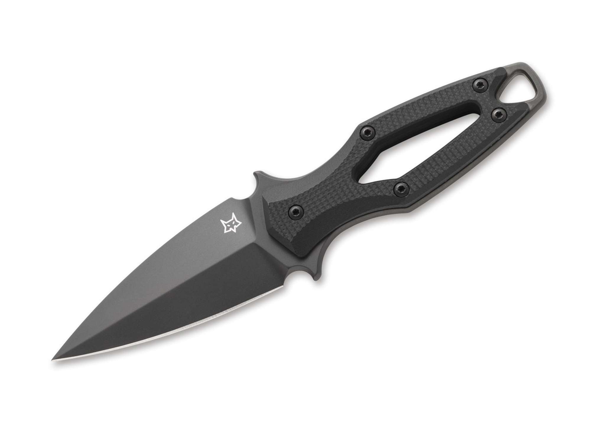Pumnal Aka G10 Black Dagger Fox Knives- Lama Elmax, Maner G10 Antiderapant
